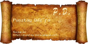 Pusztay Dóra névjegykártya